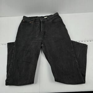 VTG Levi's 512 slim fit tapered leg jeans black‎ 13 med womens 5228
